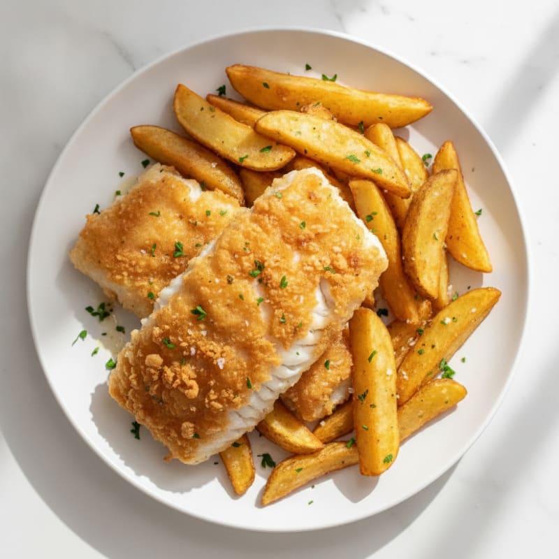 Classic Beer-Battered Cod with Chips