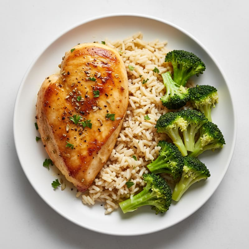 Lemon Herb Roasted Chicken with Rice