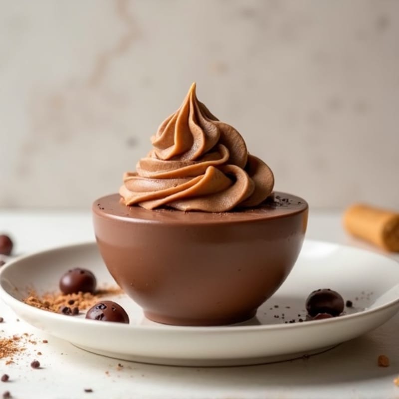 Chocolate Protein Pudding with Peanut Butter Swirl