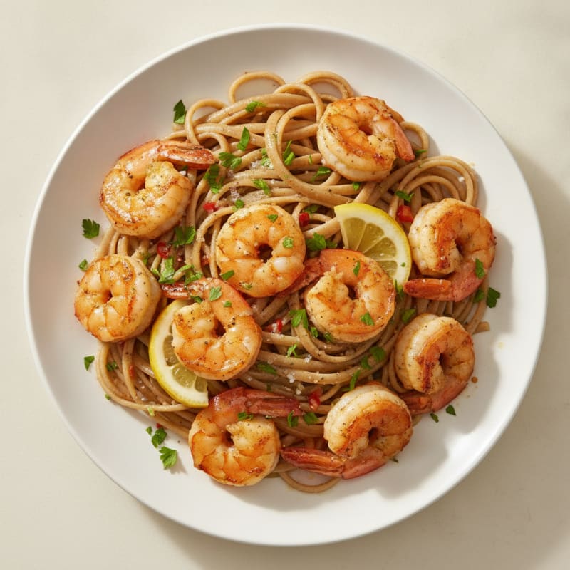 Garlic Butter Shrimp Scampi with Linguine