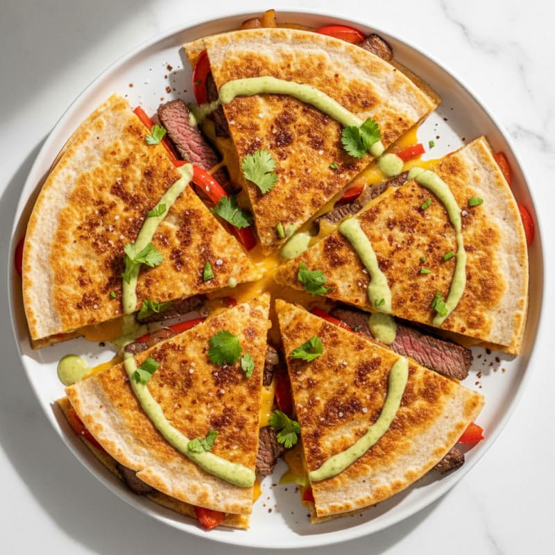 Crispy Chili-Lime Steak Quesadillas