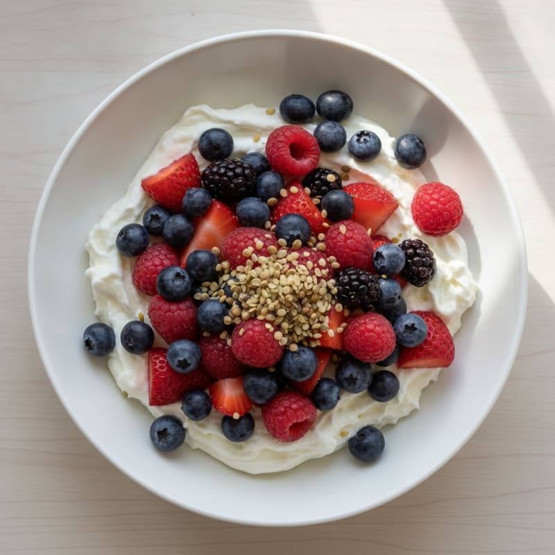 Creamy Greek Yogurt Protein Bowl with Mixed Berries