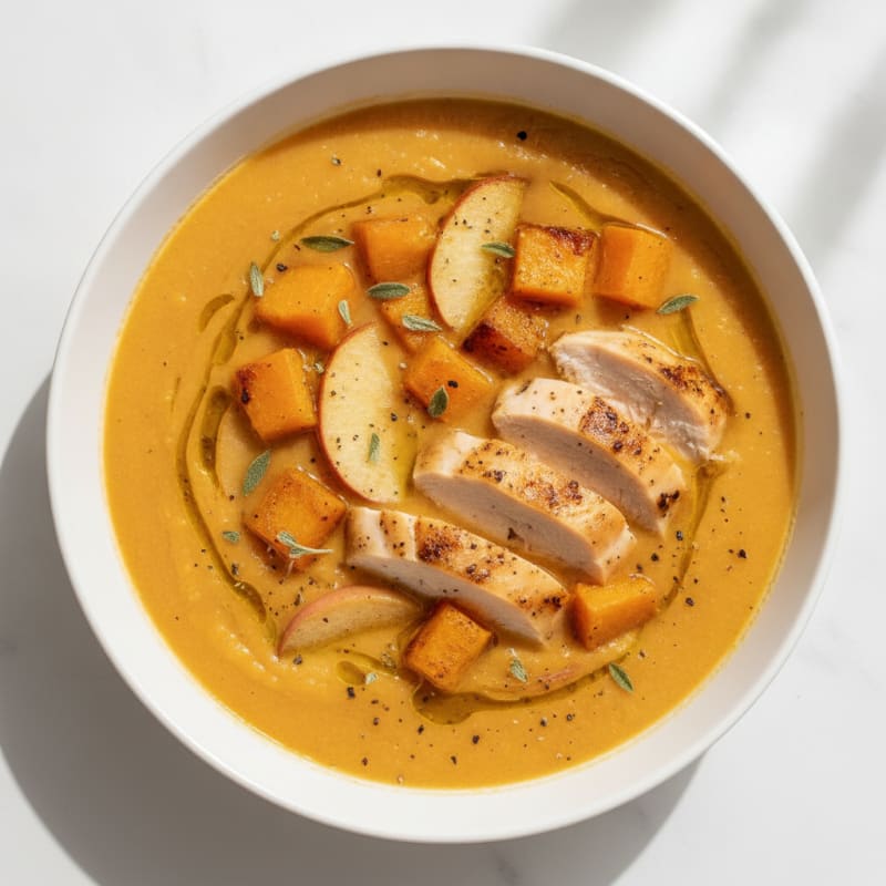Roasted Butternut Squash Apple Soup