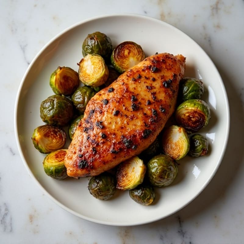 Crispy Balsamic Chicken with Roasted Brussels Sprouts