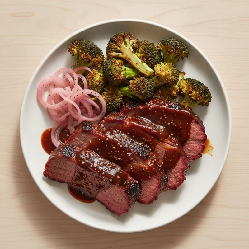 Slow-Smoked Texas Brisket with BBQ Glaze