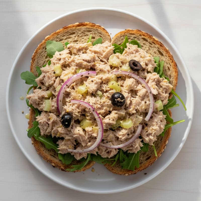 Mediterranean Tuna Salad Sandwich
