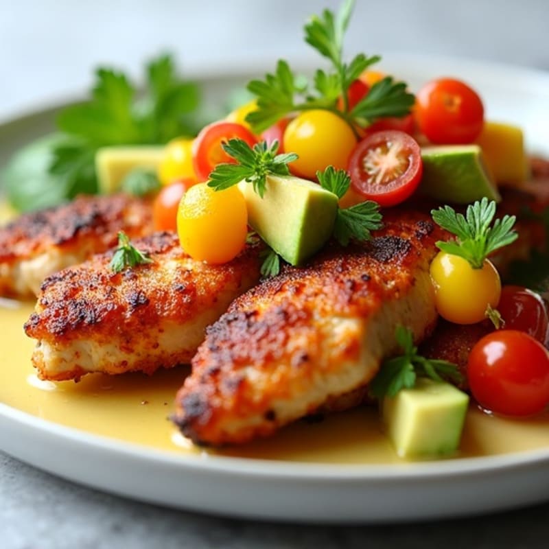 Crispy Citrus Pork with Fresh Avocado Salsa