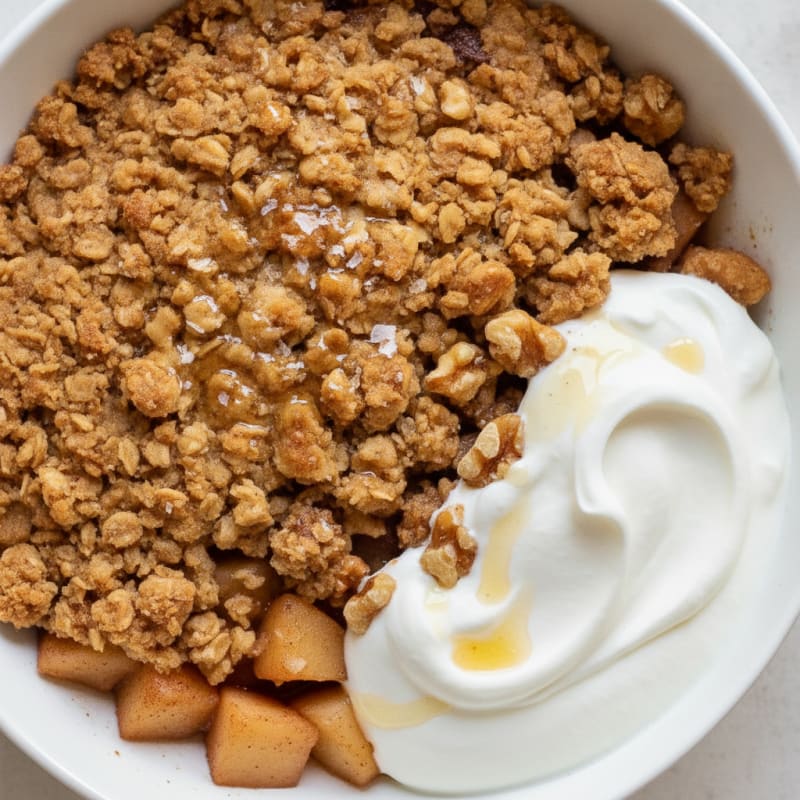 Baked Apple Crumble with Oat Topping