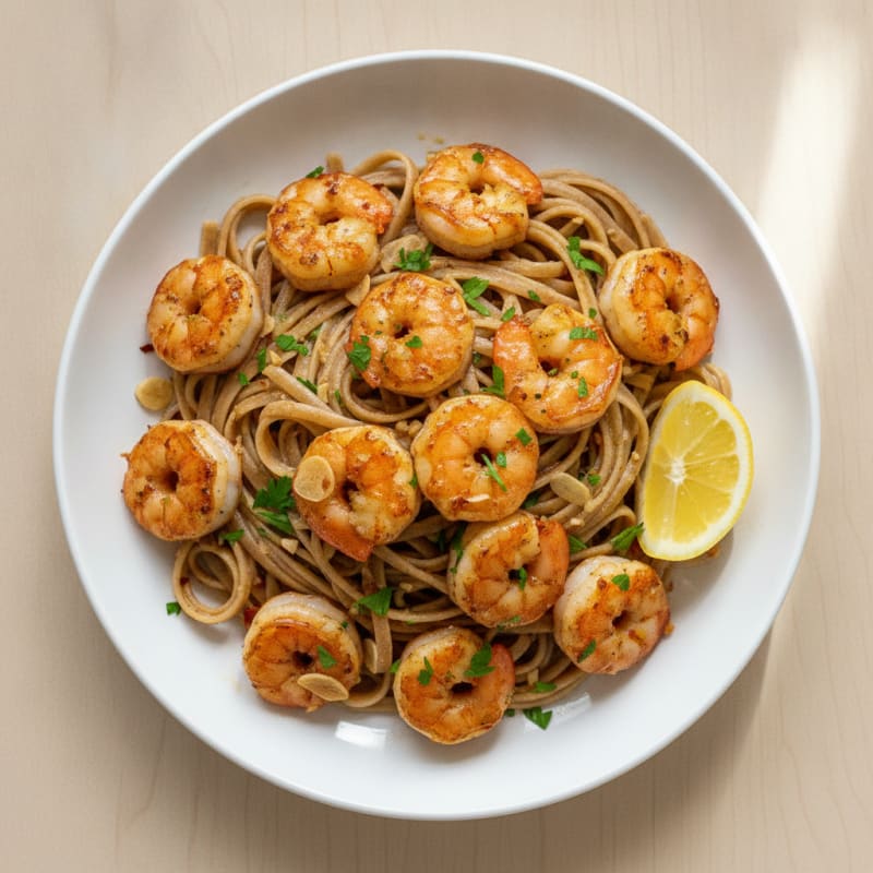 Garlic Butter Shrimp Scampi with Linguine