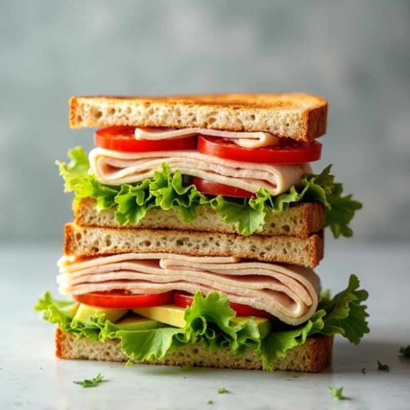 Stacked Turkey Club with Fresh Avocado