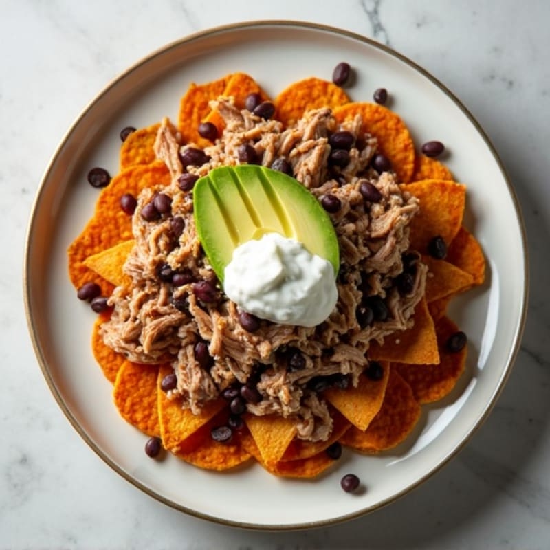 Crispy Sweet Potato Nachos with Pulled Pork