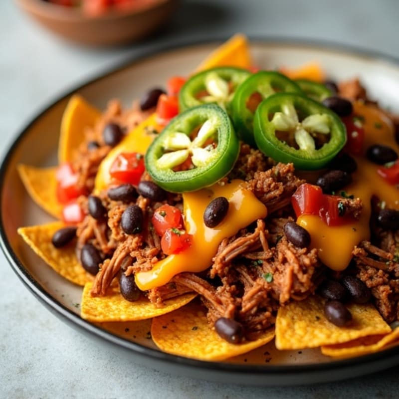 Tender Pulled Pork Crispy Sheet Pan Nachos