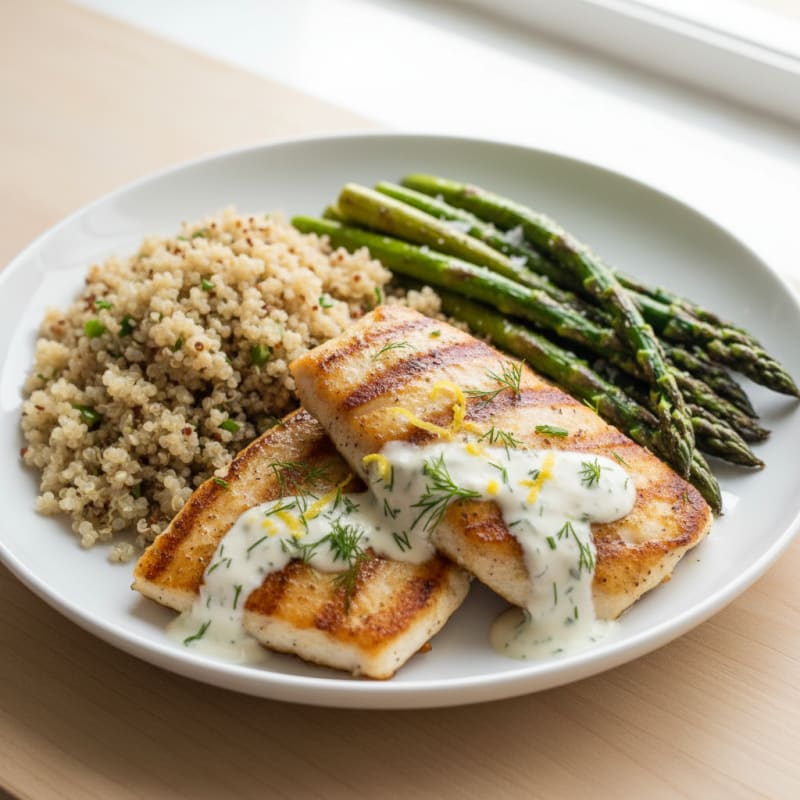 Pan-Seared Tilapia with Lemon-Dill Sauce
