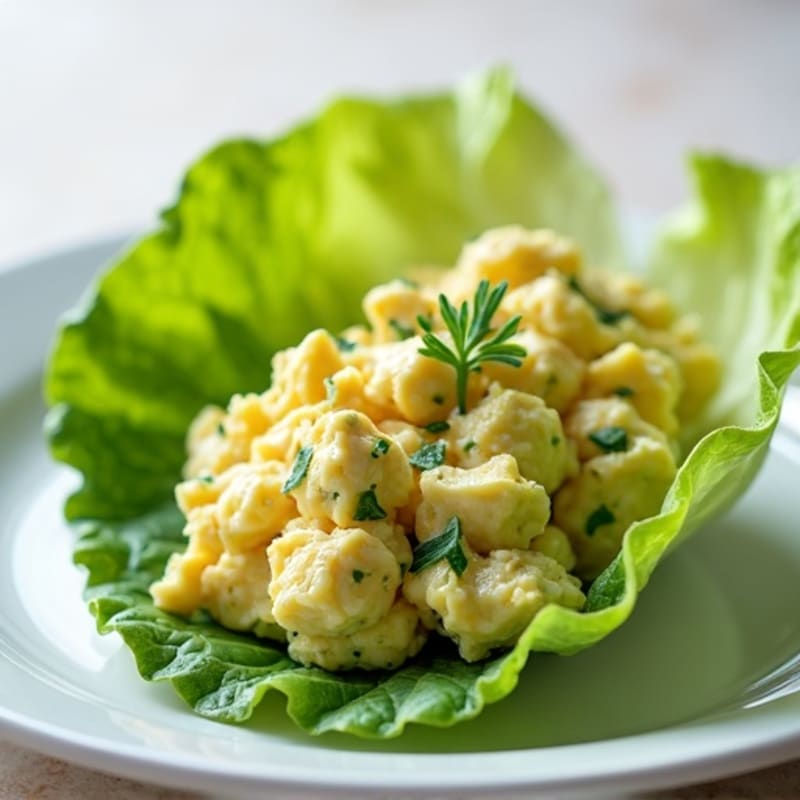 Fresh Herb-Loaded Egg Salad Lettuce Wrap