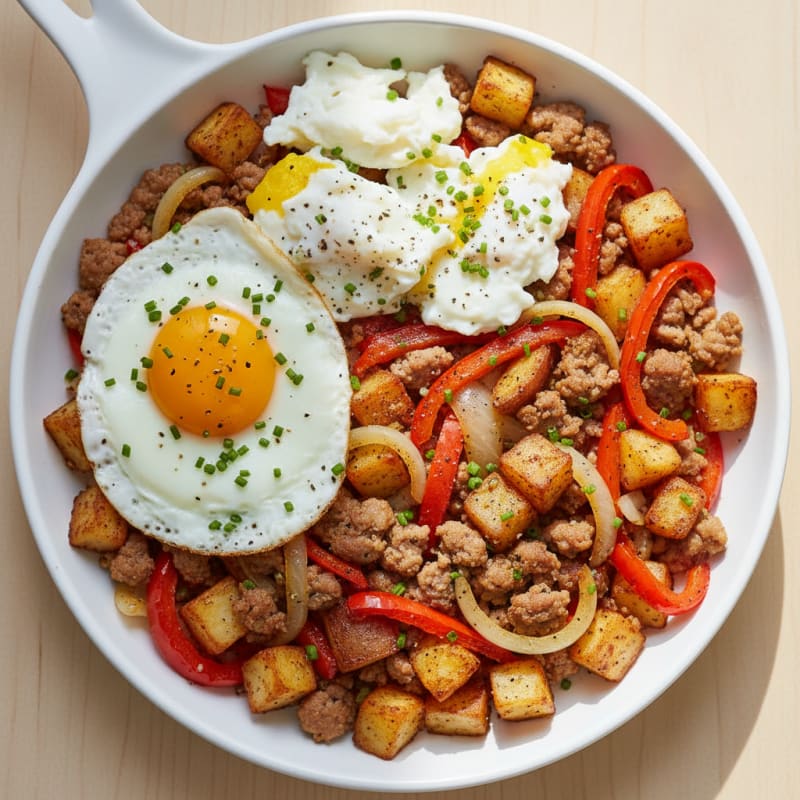 Crispy Potato and Sausage Breakfast Skillet