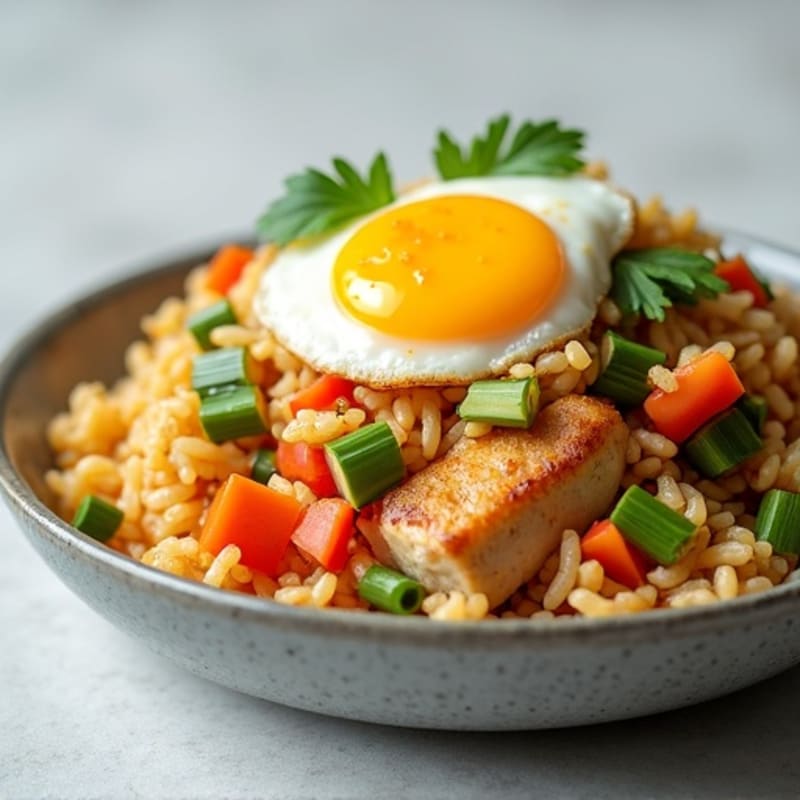 Healthy Chicken and Vegetable Fried Rice