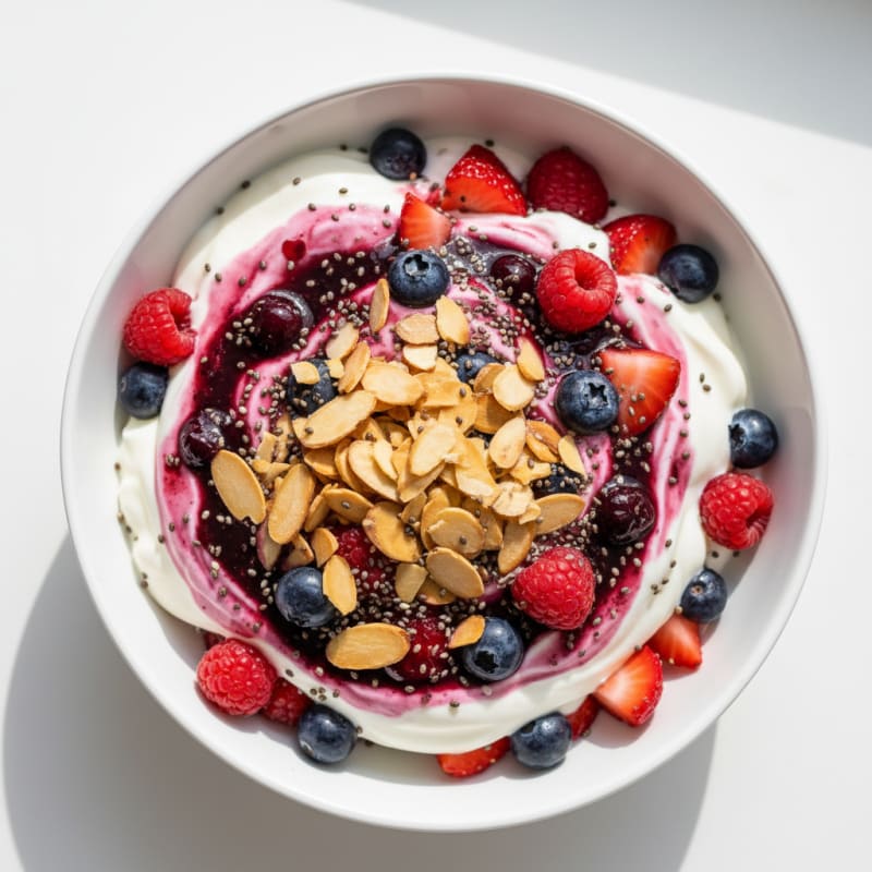 Creamy Greek Yogurt Parfait with Mixed Berries and Protein Crunch