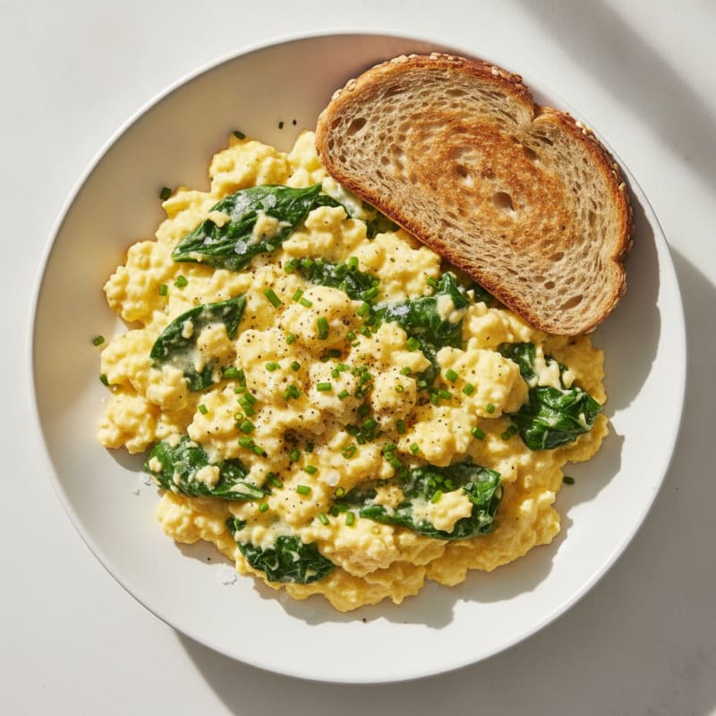 High Protein Cottage Cheese Scrambled Eggs