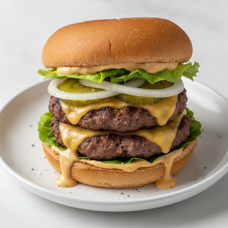 Classic Beef Burger with Special Sauce