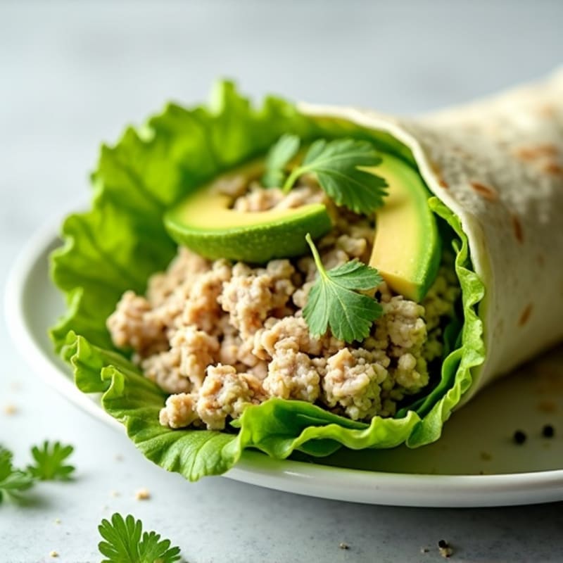 Creamy Avocado Turkey Lettuce Wrap