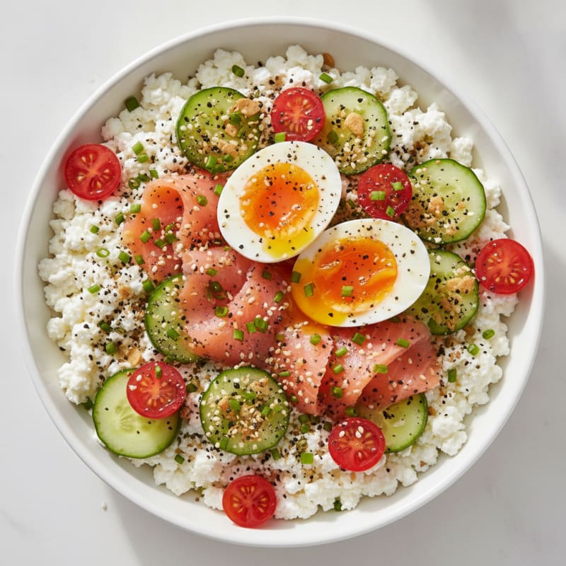 Savory Cottage Cheese with Everything Bagel Spice