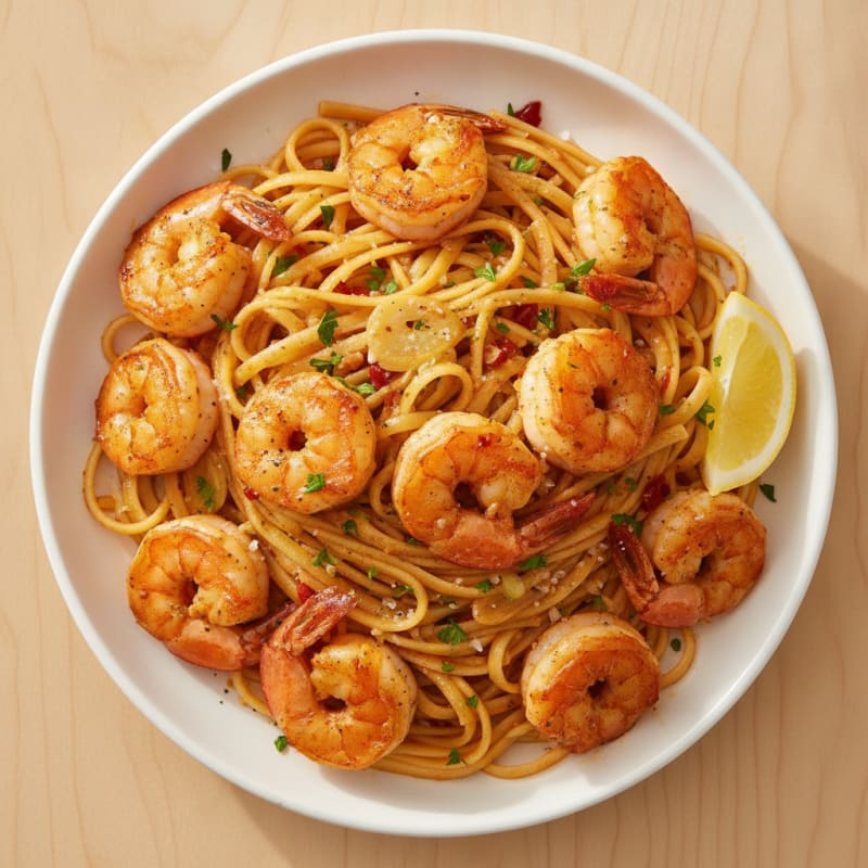 Spicy Calabrian Chili Shrimp Linguine