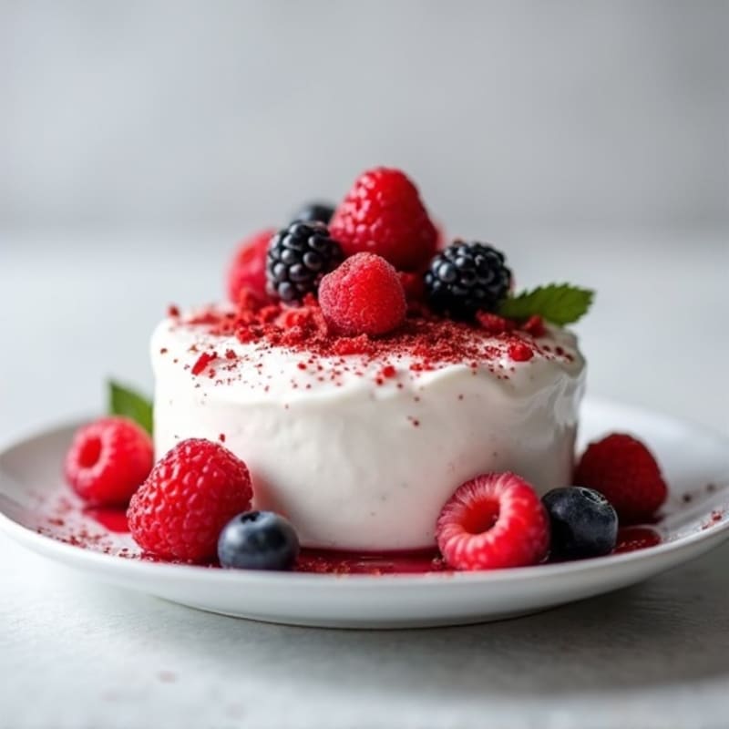 Silky Greek Yogurt Protein Mousse with Mixed Berries