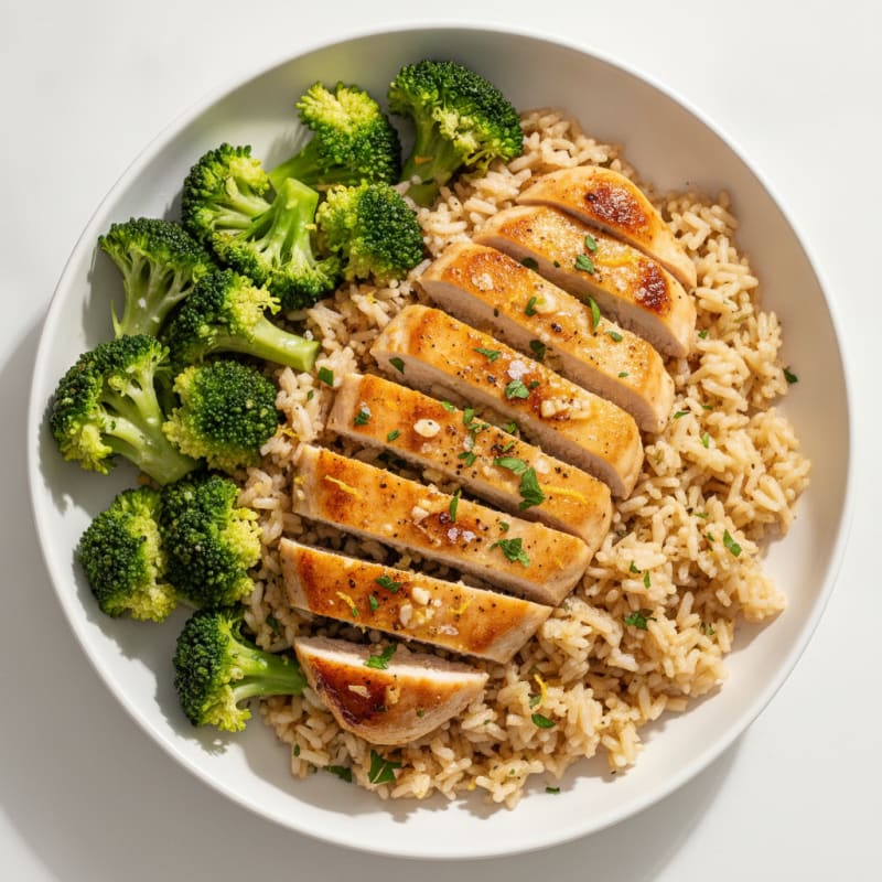 Lemon Herb Chicken and Rice Bowl