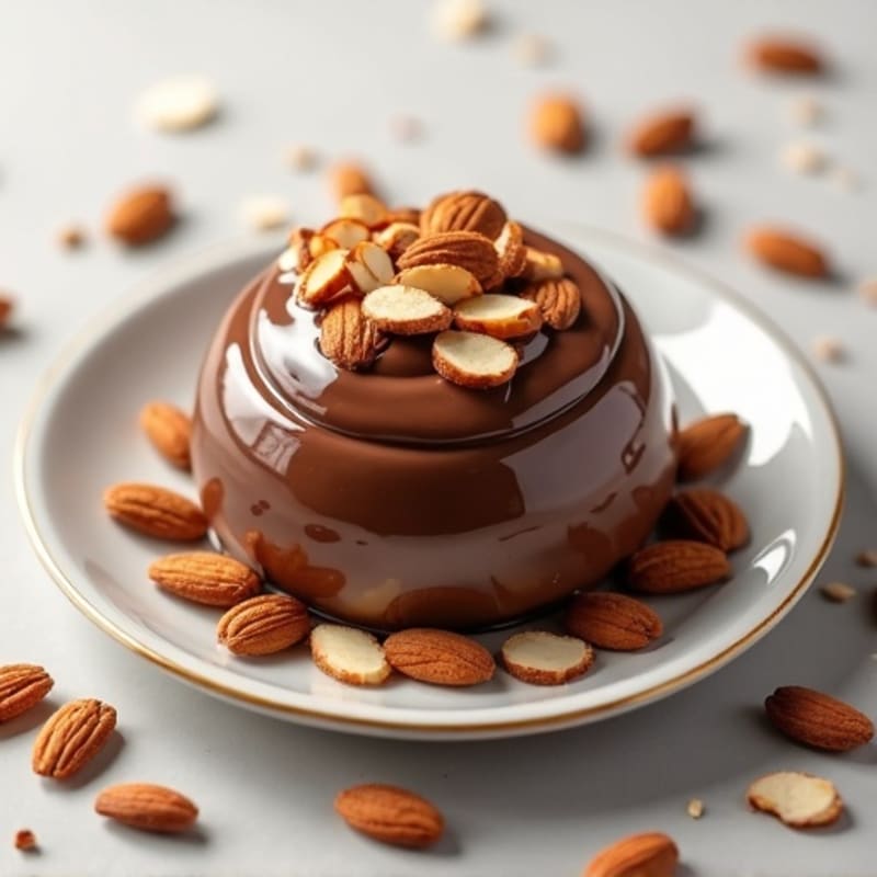Silky Chocolate Protein Pudding with Toasted Almonds