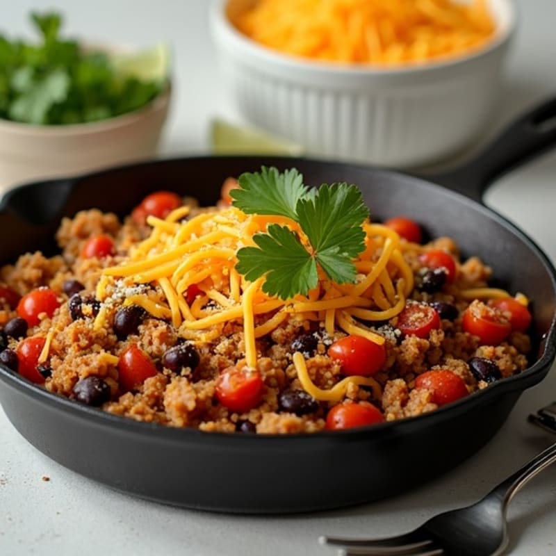 Cilantro-Lime Seasoned Turkey Taco Skillet