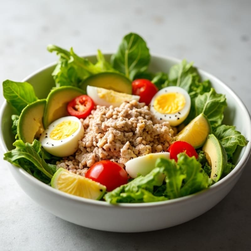Fresh Tuna Salad with Creamy Avocado and Crisp Bell Peppers