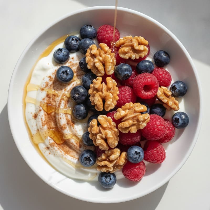 Protein-Packed Berry and Toasted Walnut Yogurt Bowl