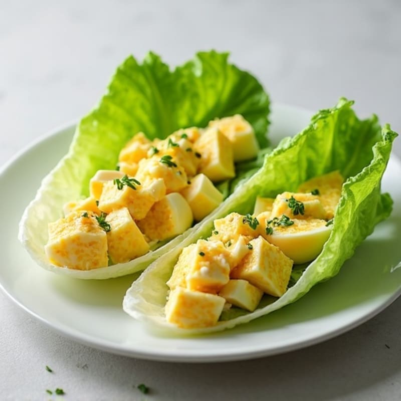 Creamy Egg Salad Lettuce Wraps