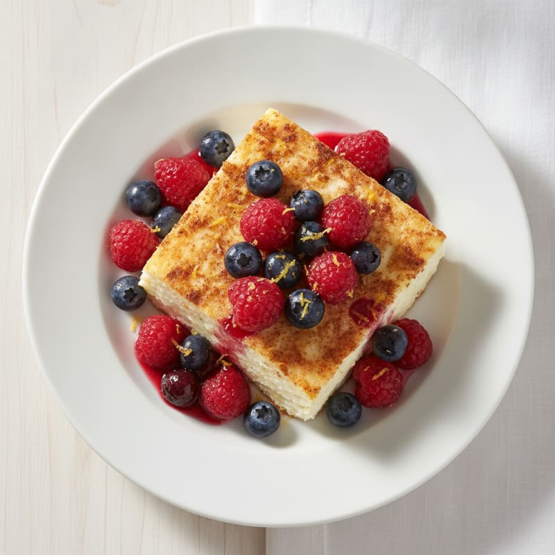 Baked Cottage Cheese with Berries