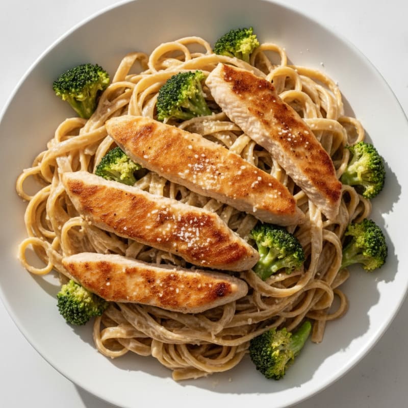 Clean Chicken Alfredo with Broccoli