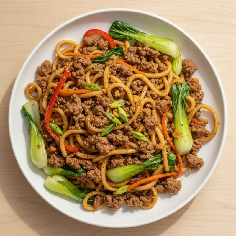Savory Beef Udon Stir-Fry