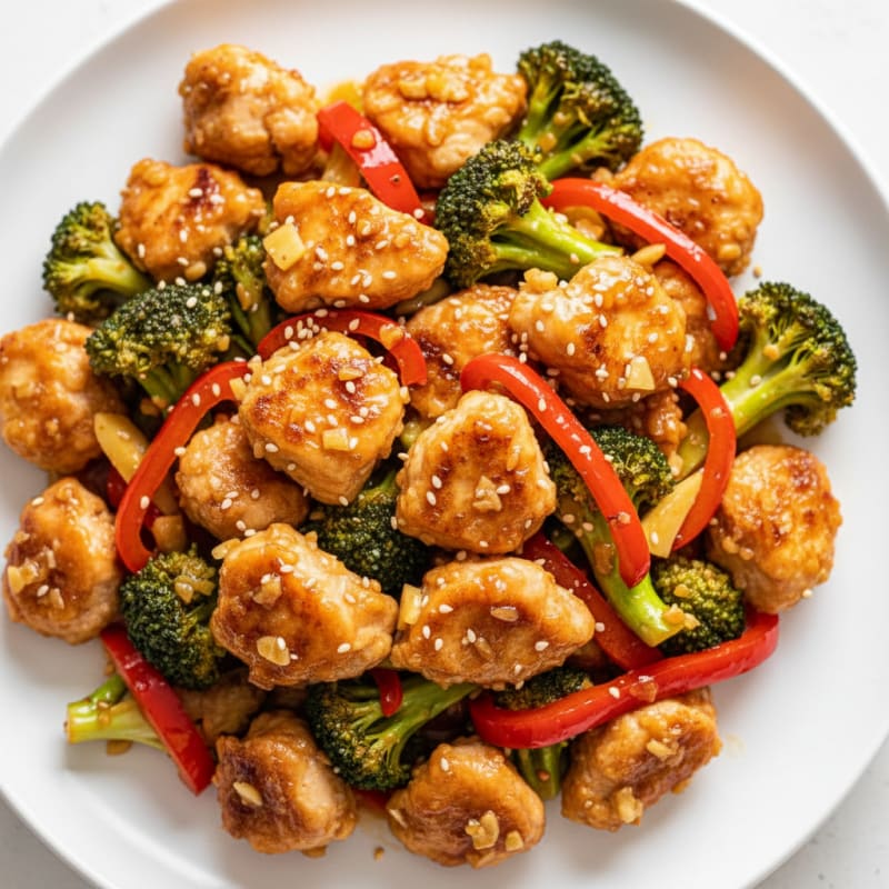 Crispy Honey-Garlic Chicken Stir-Fry