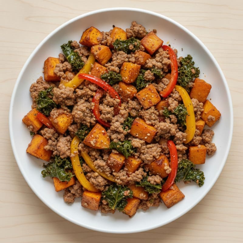 Ground Beef Sweet Potato Skillet