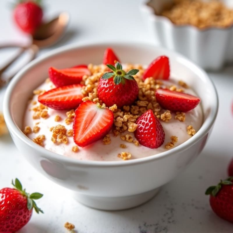 Creamy Strawberry Protein Shortcake Bowl