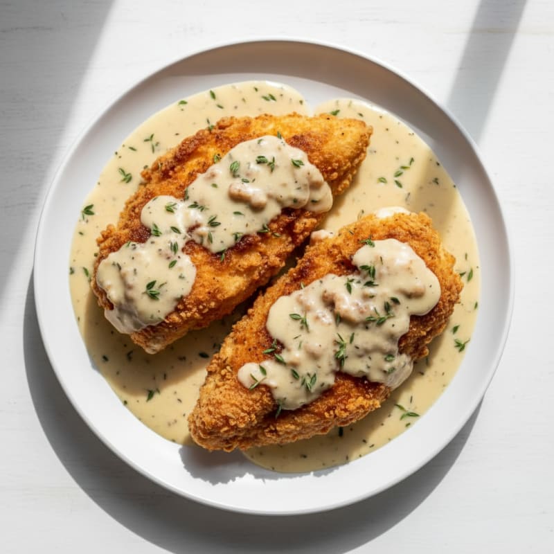 Buttermilk Fried Chicken with Creamy Gravy