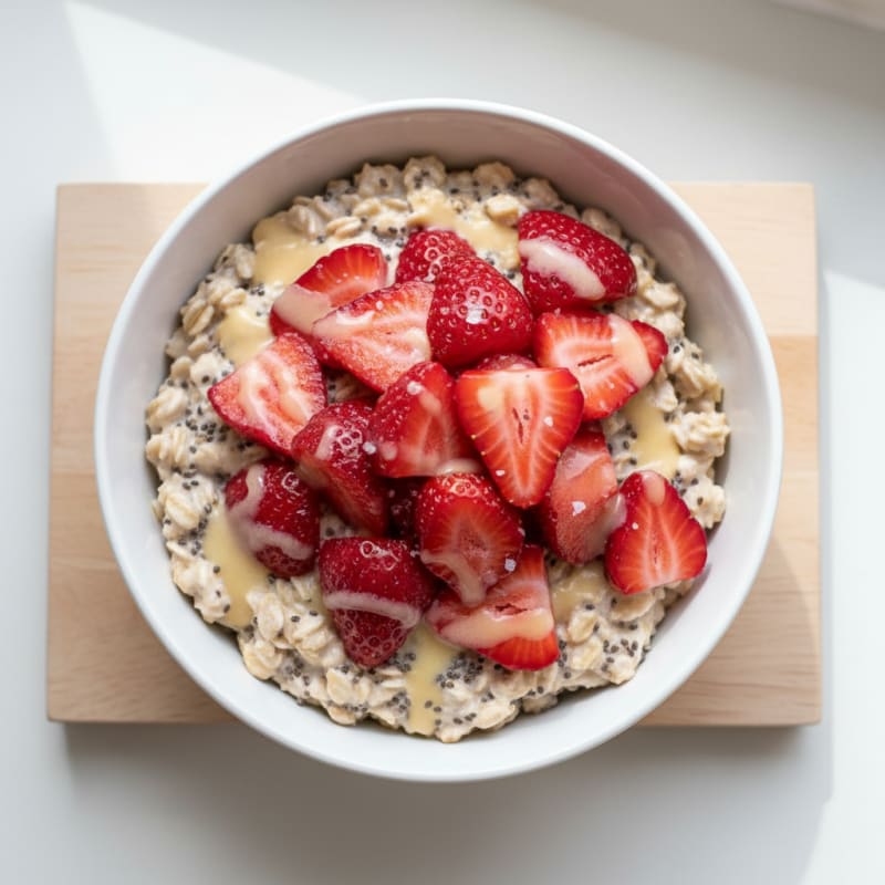 Strawberry Shortcake Overnight Oats
