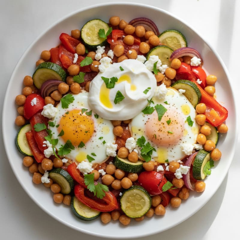 Baked Eggs with Roasted Vegetables