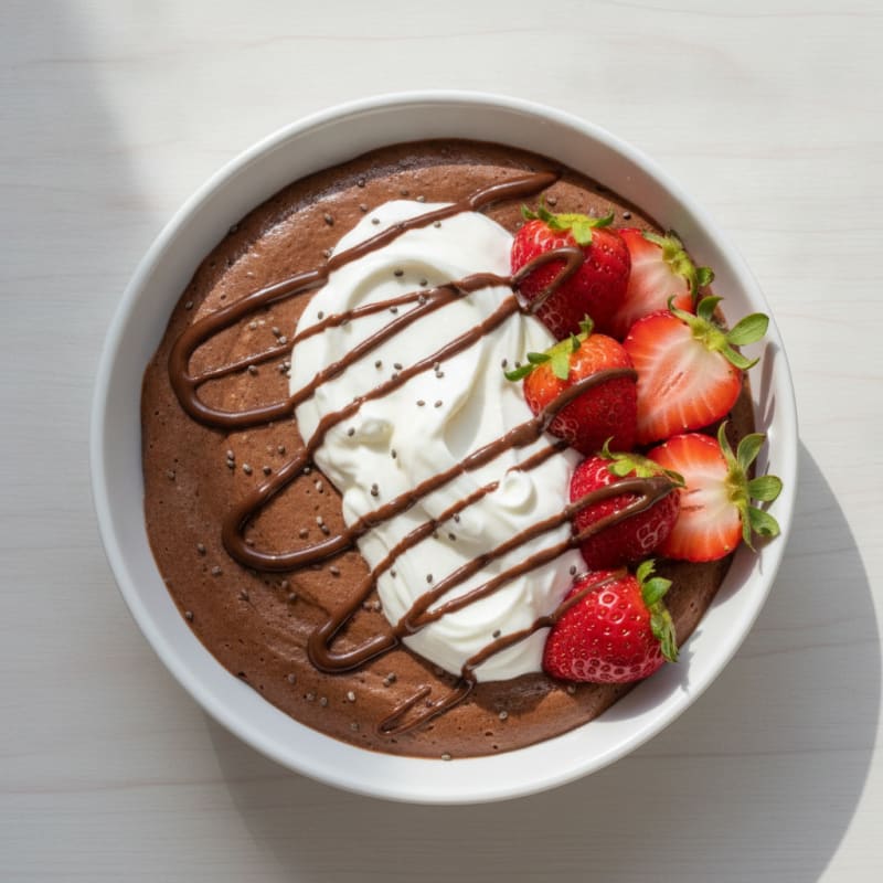 Silky Protein Chocolate Pudding with Greek Yogurt