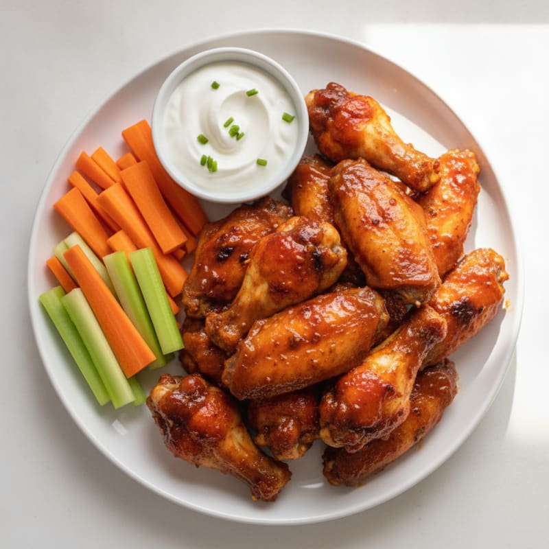 Spicy BBQ Glazed Chicken Wings