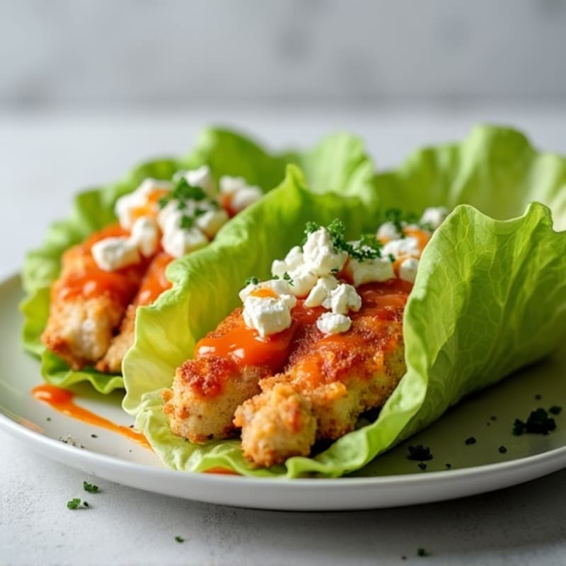 Crispy Buffalo Chicken Lettuce Wrap