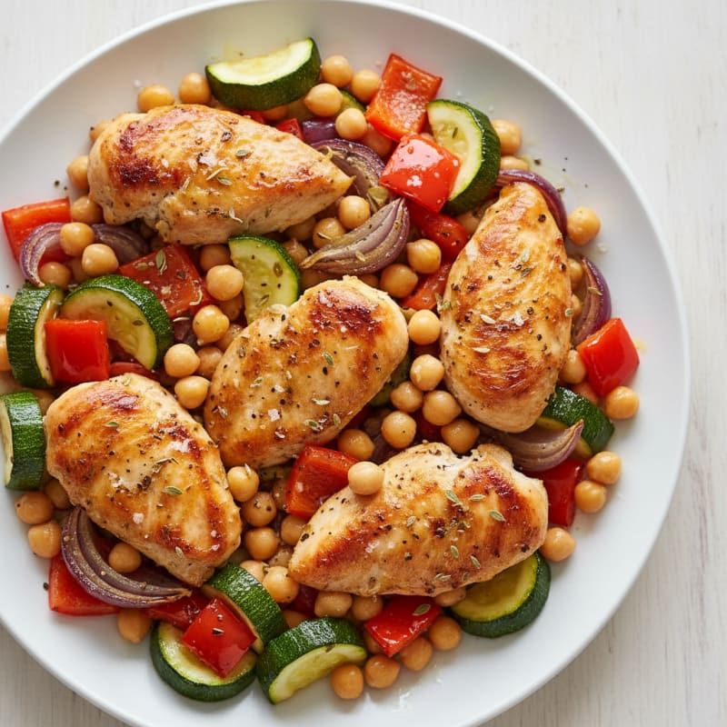 Herb-Roasted Mediterranean Chicken and Vegetables