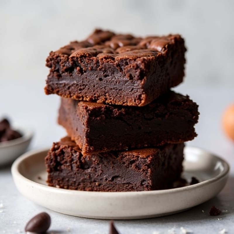 Black Bean Fudgy Dark Chocolate Brownies
