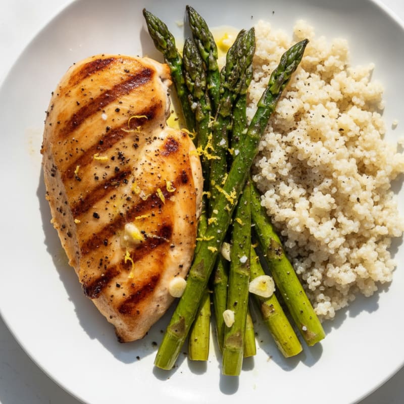 Lemon Pepper Grilled Chicken with Asparagus