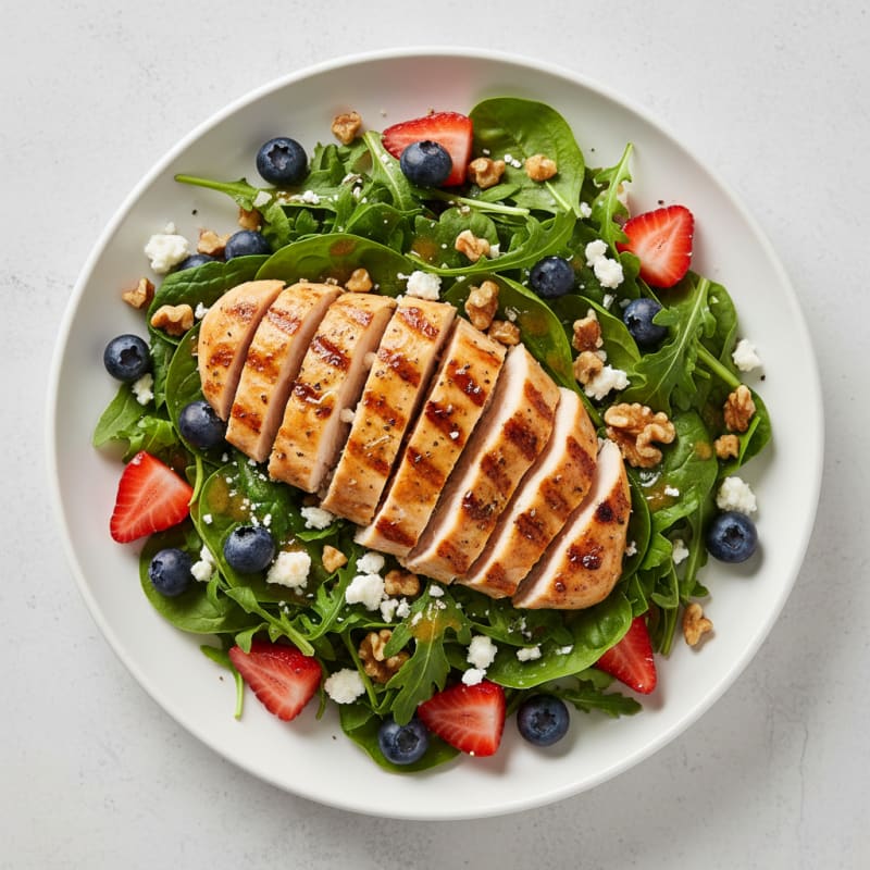 Zesty Grilled Chicken and Berry Salad