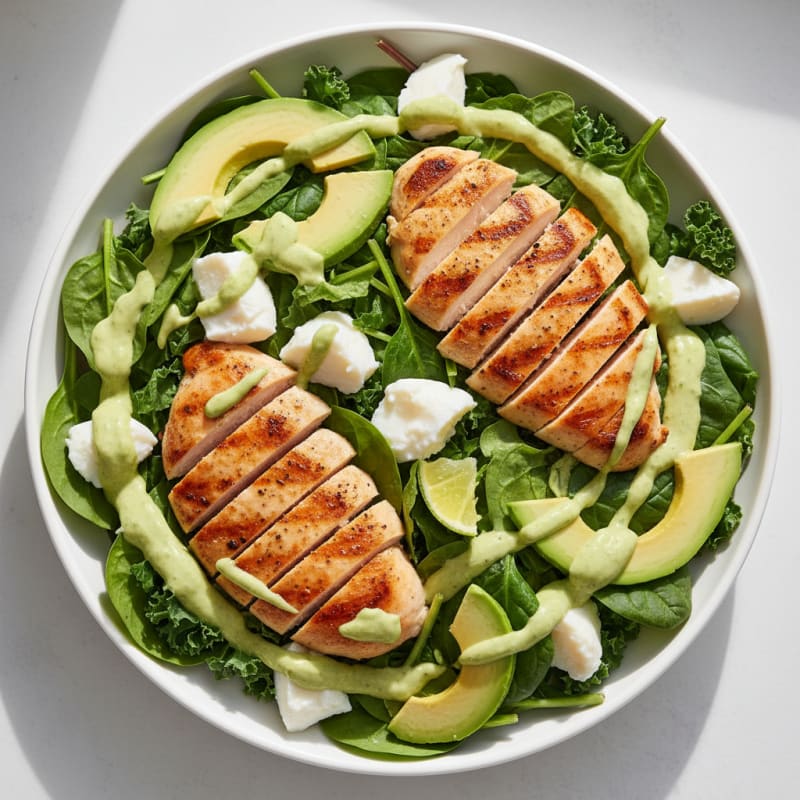 Grilled Chicken Avocado Salad with Egg Whites